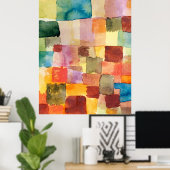 Untitled abstract watercolor squares - Paul Klee ポスター (ホームオフィス)