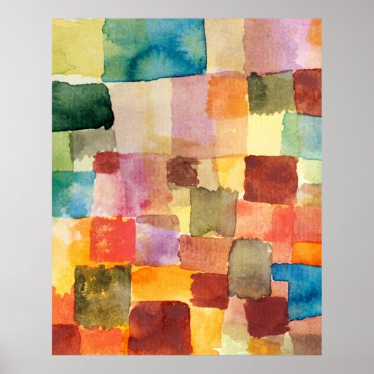 Untitled abstract watercolor squares - Paul Klee ポスター (正面)