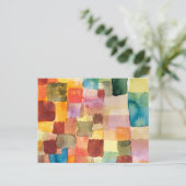 Untitled abstract watercolor squares - Paul Klee ポストカード (スタンド正面)