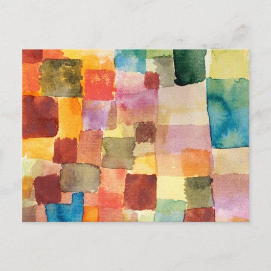 Untitled abstract watercolor squares - Paul Klee ポストカード (正面)