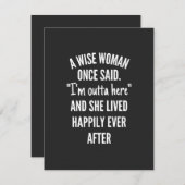 Untitled designA Wise Woman Once Said I’m Outta サンキューカード (正面/裏面)