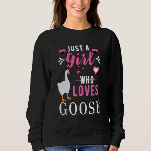 Untitled Goose Game Just a Girl Who Loves Goose Ga スウェットシャツ (正面)