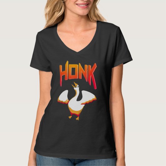 Untitled  Goose Game Meme Honk Tシャツ (正面)