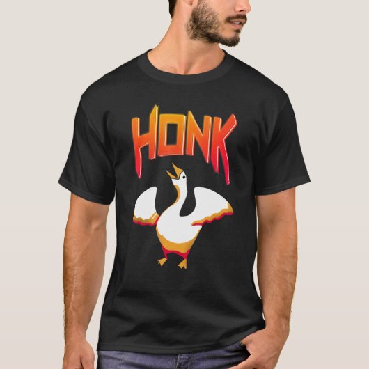 Untitled  Goose Game Meme Honk Tシャツ (正面)