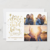 Unto Usクリスマスフォトカード3枚の写真 シーズンカード (正面)