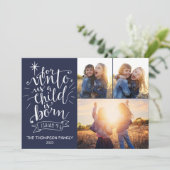 Unto Usクリスマスフォトカード3枚の写真 シーズンカード (スタンド正面)