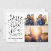 Unto Usクリスマスフォトカード3枚の写真 シーズンカード (正面)