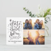 Unto Usクリスマスフォトカード3枚の写真 シーズンカード (スタンド正面)