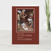 Unto Usチャイルド生まれク・クリスマスカード カード (正面)