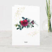 Unto Us子供はイザヤ生まれアの9:6クリスマスのバラ シーズンカード (裏面)