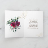 Unto Us子供はイザヤ生まれアの9:6クリスマスのバラ シーズンカード (内部)