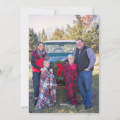 Unto Us子供は写真の生まれクリスマスである シーズンカード (裏面)