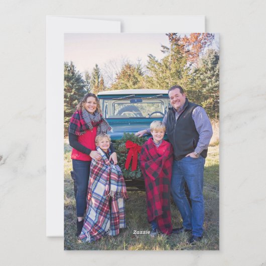 Unto Us子供は写真の生まれクリスマスである シーズンカード (裏面)