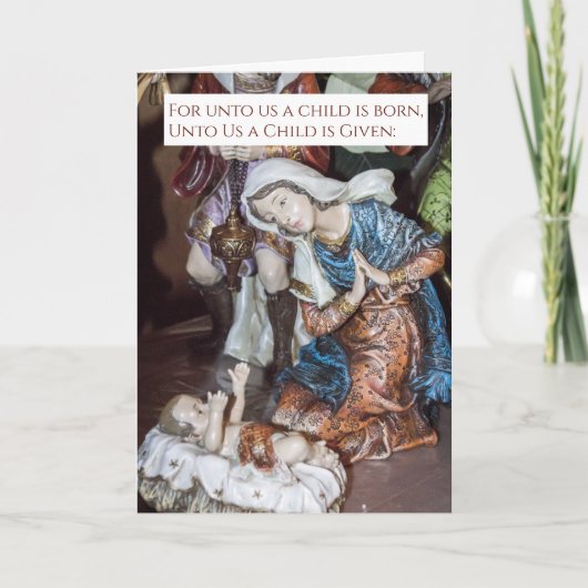 Unto Us子供生まれスピリチュアルクリスマスカード カード (正面)