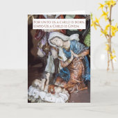 Unto Us子供生まれスピリチュアルクリスマスカード カード (黄色い花)