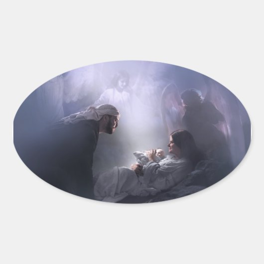 Unto Us、出生シール 楕円形シール (正面)