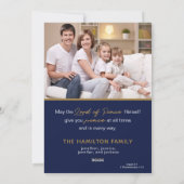 Unto Us A Child is 生まれ Photo 聖なる書物、 経典Blue シーズンカード (裏面)