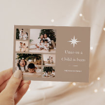 Unto Us a Child is 生まれ Photo Collage Christmas