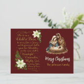 Unto Us a Child Is Born – A Nativity Blessing シーズンカード (スタンド正面)