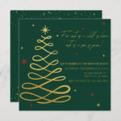 Unto Us A Child Is Born Christmas Party Invitation 招待状 (正面/裏面)