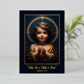 "Unto Us a Child Is Born" Foil Holiday Card 箔シーズンカード (立ち正面)