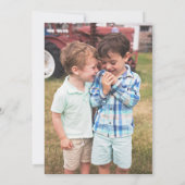 Unto Youのために生まれこのクリスマス写真 シーズンカード (裏面)