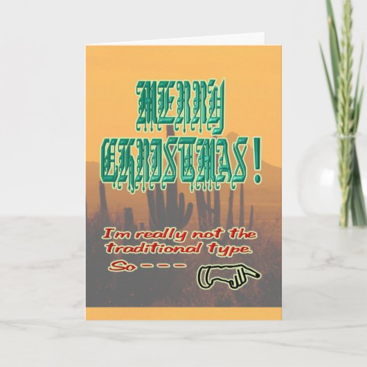Untraditional Christmas birthday greeting card シーズンカード (正面)
