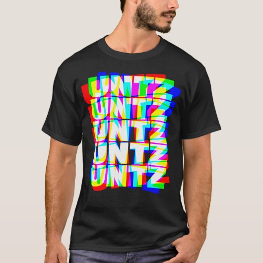 Untz UntzハードスタイルテクノRave Edm Music Dj Tシャツ (正面)