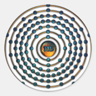 Ununpentiumの分子のTシャツ ラウンドシール