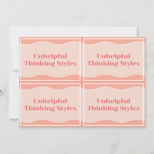 Unusable 考えのスタイルモダンPeach Set Cards 4 招待状 (裏面)