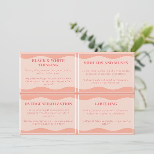 Unusable 考え'sスタイルモダンPeach Set Cards 2 招待状 (スタンド正面)