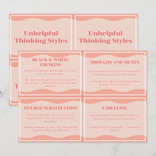 Unusable 考え'sスタイルモダンPeach Set Cards 2 招待状 (正面/裏面)