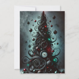  unusual Dark Gothic Christmas Tree Greetings シーズンカード