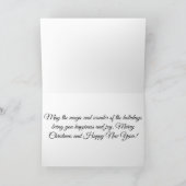 Unusual Elegant Magical Pretty Christmas Tree シーズンカード (内部)