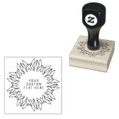 Unusual Leaf Wreath Custom Address Stamp | Botanic ラバースタンプ (押印)