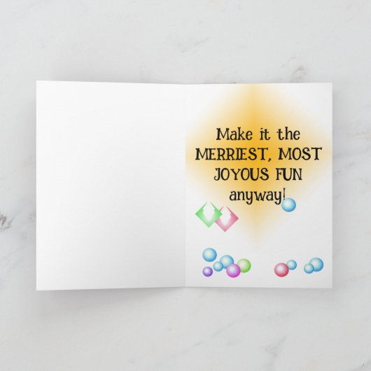 Unusual Minimalist Modern Christmas Tree Greetings カード (内部)