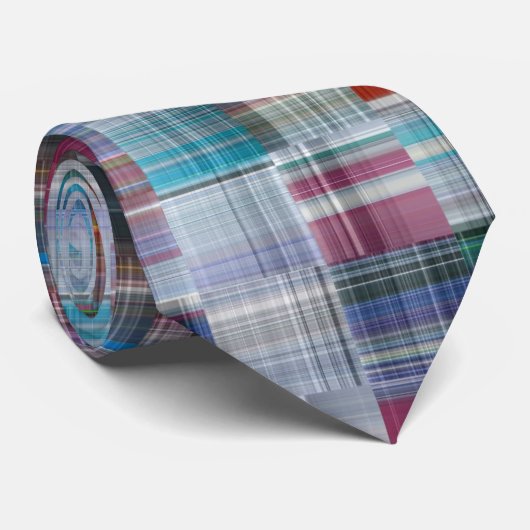 Unusual Quilt Pattern of Plaid Tartan Squares ネクタイ (ロール)