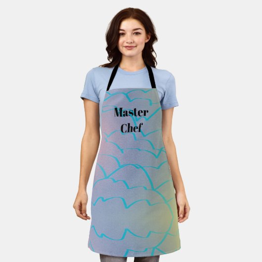 Unusual Trendy Modern Master Chef エプロン (着用した状態)