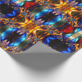 Unusual Vibrant Colorful Patterned Christmas ラッピングペーパー (角)