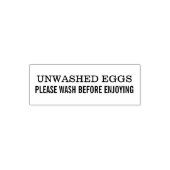 Unwashed Eggs Please Wash Before Enjoying Chicken  セルフインキングスタンプ (デザイン)