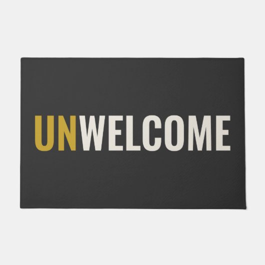 UNWELCOME - 不親切 ドアマット (正面)