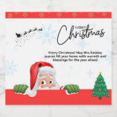 Unwrap Joy: Best Holiday Gift! スパークリングワインラベル (シングルラベル)