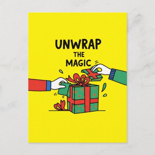 Unwrap the Magic Christmas Gift ポストカード (正面)