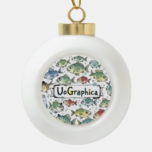 UoGraphica セラミックボールオーナメント (正面)