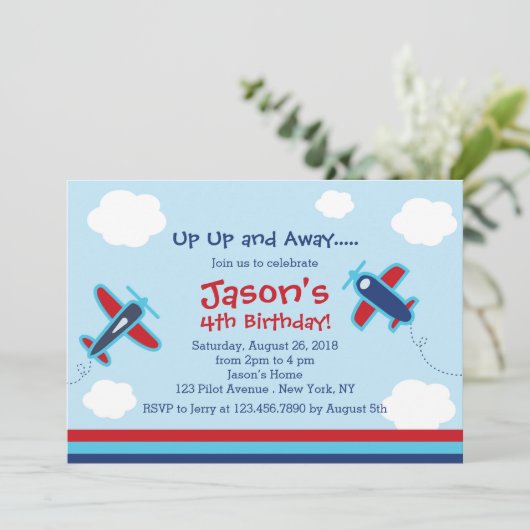 UPと飛行機遠くに誕生日パーティーI 招待状 (スタンド正面)