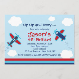 UPと飛行機遠くに誕生日パーティーI 招待状