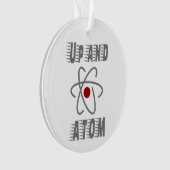 UpとATOM、科学ユーモアおもしろいPun オーナメント (正面)