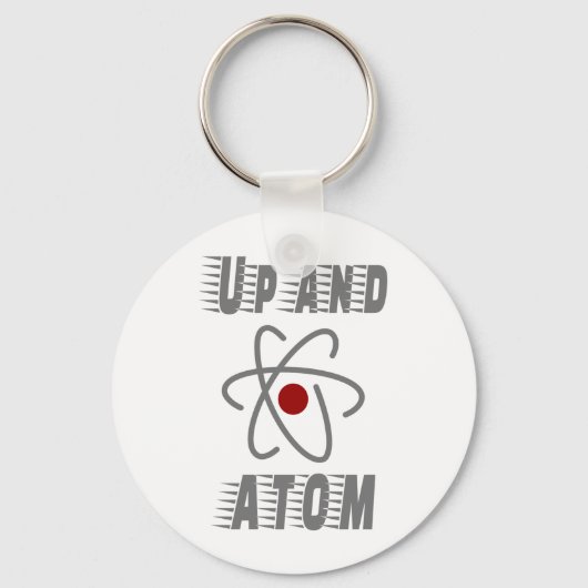 UpとATOM、科学ユーモアおもしろいPun キーホルダー (正面)