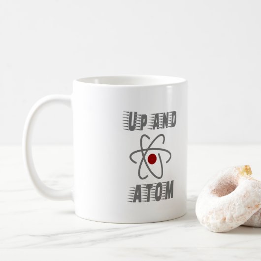 UpとATOM、科学ユーモアおもしろいPun コーヒーマグカップ (ドーナツ)