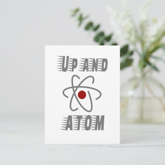 UpとATOM、科学ユーモアおもしろいPun ポストカード (スタンド正面)